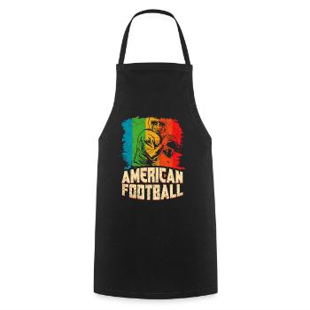 American Football - Kochschürze - Schwarz - Vorne - AI Model Male 185 dark (185cm)