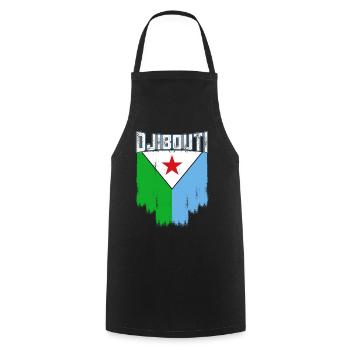 Djiboutian Djiboutian Djibouti - Cooking Apron - black - Front - AI Model Male 185 dark (185cm)