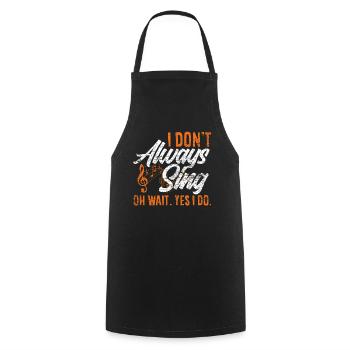 Singer Singer Gift Funny Singing - Cooking Apron - black - Front - AI Model Male 185 dark (185cm)
