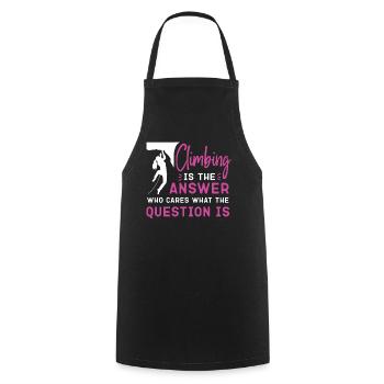 Rock Climbing Climber Girl - Tablier de cuisine - noir - Devant - AI Model Male 185 dark (185cm)