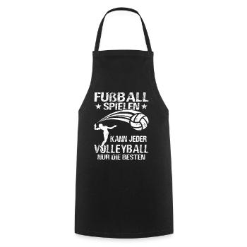 Beachvolleyball Volleyballer - Volleyball - Kochschürze - Schwarz - Vorne - AI Model Male 185 dark (185cm)