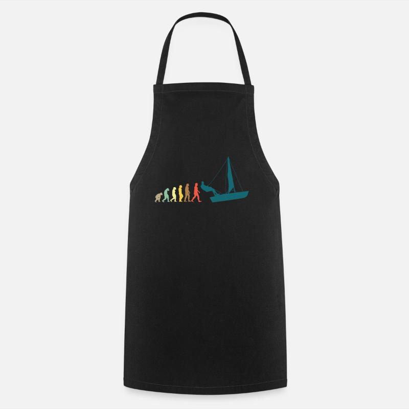 Sailing Sailboat Evolution - Cooking Apron - black