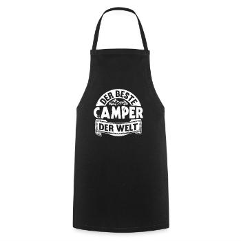 Bester Camper der Welt Wohnmobil Natur Camping - Kochschürze - Schwarz - Vorne - AI Model Male 185 dark (185cm)