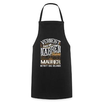 Maurer - Kochschürze - Schwarz - Vorne - AI Model Male 185 dark (185cm)