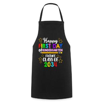 Hello Kindergarten First Day Of Kindergarten - Cooking Apron - black - Front - AI Model Male 185 dark (185cm)