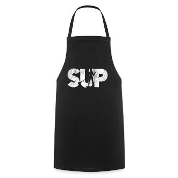 SUP Girl Vintage - Kochschürze - Schwarz - Vorne - AI Model Male 185 dark (185cm)