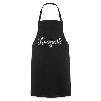 Léopold - Tablier de cuisine - noir - Devant - AI Model Male 185 dark (185cm)