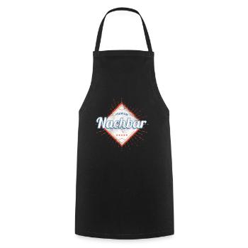 Premium Nachbar - Kochschürze - Schwarz - Vorne - AI Model Male 185 dark (185cm)