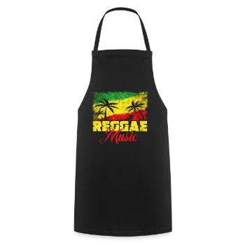 Musique Reggae - Tablier de cuisine - noir - Devant - AI Model Male 185 dark (185cm)