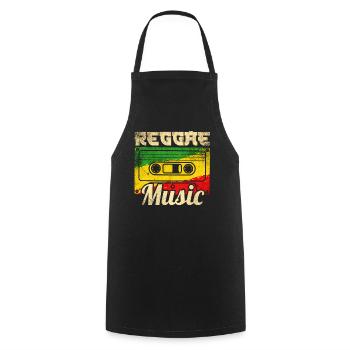 Musique Reggae - Tablier de cuisine - noir - Devant - AI Model Male 185 dark (185cm)