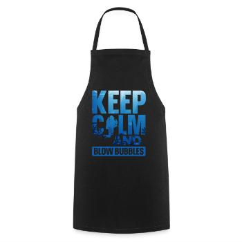 Scuba Diving Diver Keep Calm And - Cooking Apron - black - Front - AI Model Male 185 dark (185cm)