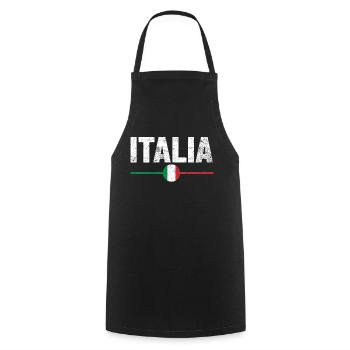 Italien Flagge Italienisch - Kochschürze - Schwarz - Vorne - AI Model Male 185 dark (185cm)