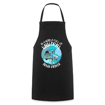 Truck drivers Truck drivers Professional drivers - Cooking Apron - black - Front - AI Model Male 185 dark (185cm)