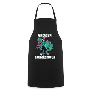 Großer Brudersaurus 2021 Bruder Dino ich werde - Kochschürze - Schwarz - Vorne - AI Model Male 185 dark (185cm)