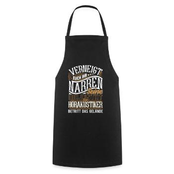 Hörakustiker - Kochschürze - Schwarz - Vorne - AI Model Male 185 dark (185cm)