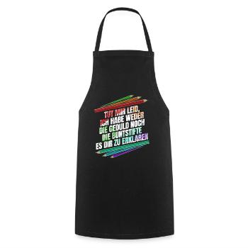 Not the crayons to explain it to you - Cooking Apron - black - Front - AI Model Male 185 dark (185cm)
