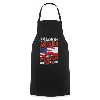 Drapeau polonais Polska - Tablier de cuisine - noir - Devant - AI Model Male 185 dark (185cm)