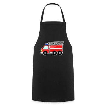 Fire brigade - Cooking Apron - black - Front - AI Model Male 185 dark (185cm)