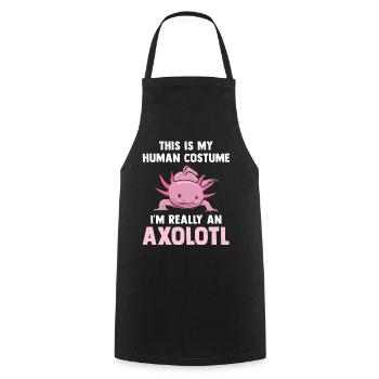 Axolotl - Tablier de cuisine - noir - Devant - AI Model Male 185 dark (185cm)