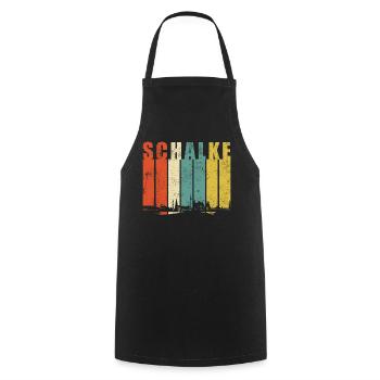Gelsenkirchen Schalke Ruhrpott Ruhrgebiet Retro - Kochschürze - Schwarz - Vorne - AI Model Male 185 dark (185cm)