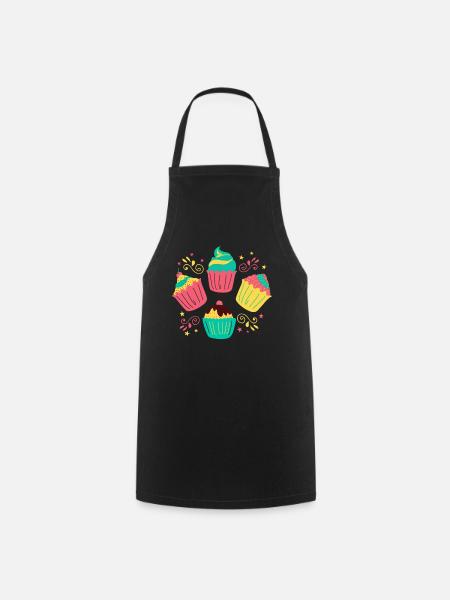 Cupcakes - Tablier de cuisine - noir