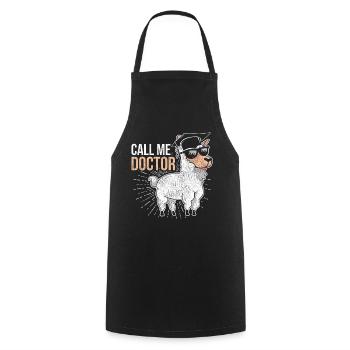 Ph.D. Doctoral Graduation Call Me Doctor - Tablier de cuisine - noir - Devant - AI Model Male 185 dark (185cm)