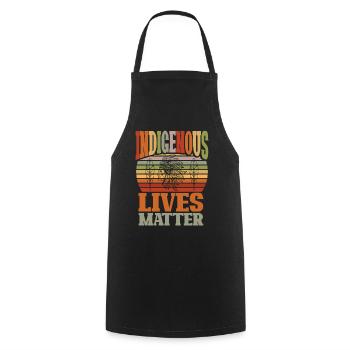 Native American Indigenous Lives Matter - Cooking Apron - black - Front - AI Model Male 185 dark (185cm)