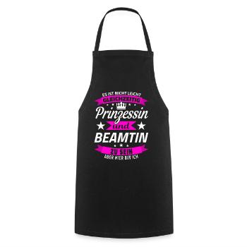 Beamtin Geschenk Prinzessin Beamter Beamte Lustig - Kochschürze - Schwarz - Vorne - AI Model Male 185 dark (185cm)