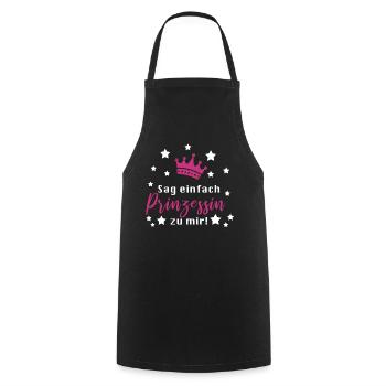 Prinzessin Lustiger Spruch Mädchen - Kochschürze - Schwarz - Vorne - AI Model Male 185 dark (185cm)