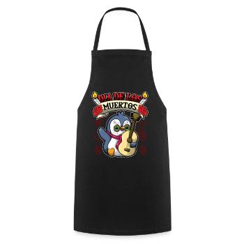 Dia De Los Muertos Animals Penguin - Kochschürze - Schwarz - Vorne - AI Model Male 185 dark (185cm)