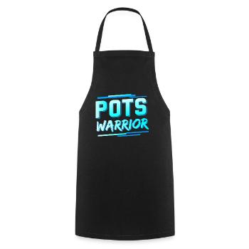 POTS Patient POTS Warrior - Cooking Apron - black - Front - AI Model Male 185 dark (185cm)