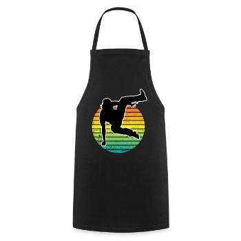 Freerunning Parkour Parkour Runner Silhouette - Cooking Apron - black - Front - AI Model Male 185 dark (185cm)