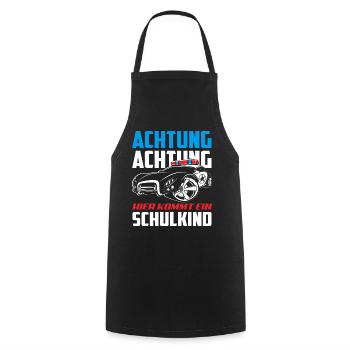 Polizei Polizist 1. Klasse Einschulung Geschenk - Kochschürze - Schwarz - Vorne - AI Model Male 185 dark (185cm)