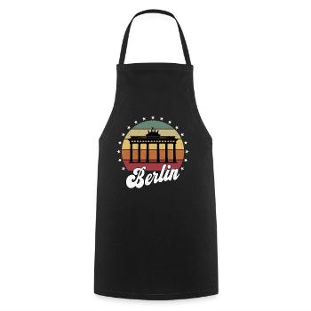 Berlin Germany Capital Souvenir Retro Shirt - Cooking Apron - black - Front - AI Model Male 185 dark (185cm)
