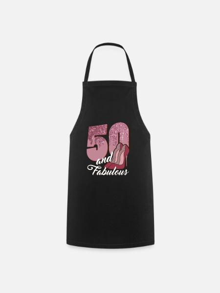Anniversaire 50 ans 50 ans et fabulous - Tablier de cuisine - noir