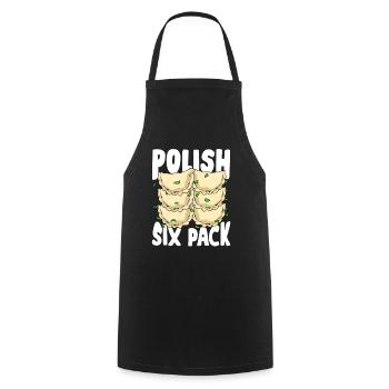 Funny Pierogi Pirogues Polish Cuisine Gift - Cooking Apron - black - Front - AI Model Male 185 dark (185cm)