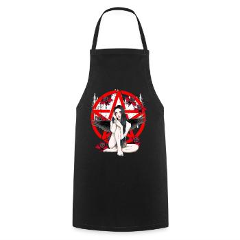 Pentagramm Vampir Geist Horror Pentagramm - Kochschürze - Schwarz - Vorne - AI Model Male 185 dark (185cm)