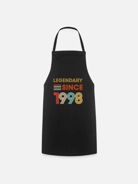 Vintage Legendary since 1998 birthday - Cooking Apron - black