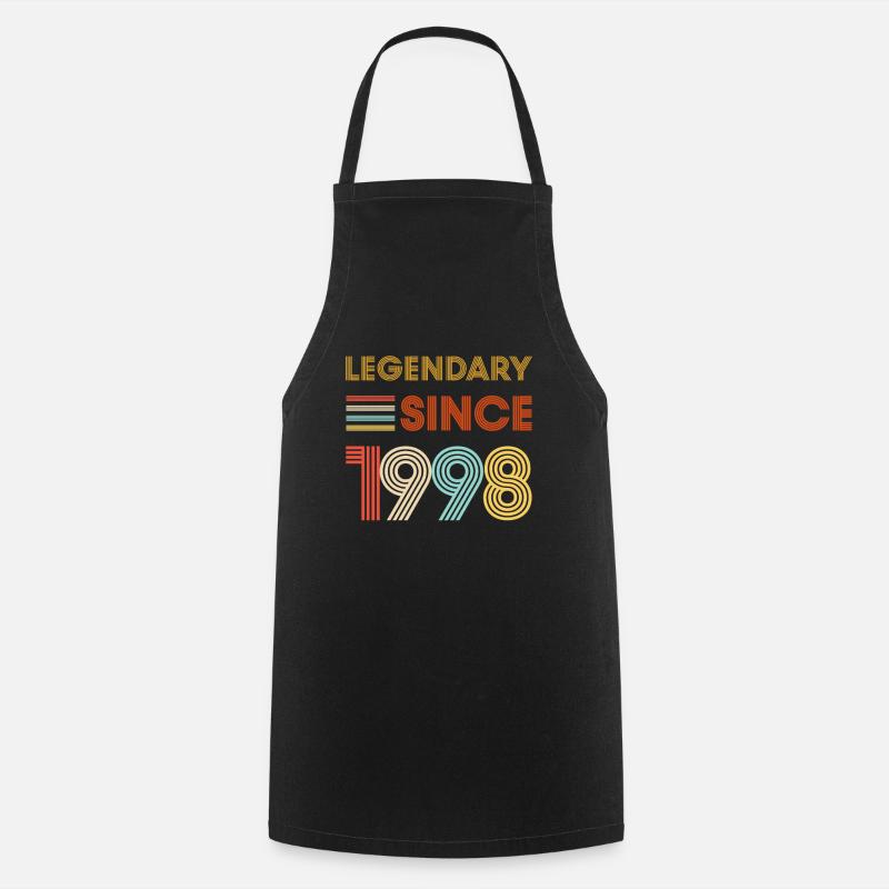 Vintage Legendary since 1998 Anniversaire - Tablier de cuisine - noir