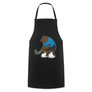 Hockey sur gazon Bear Stick - Tablier de cuisine - noir - Devant - AI Model Male 185 dark (185cm)