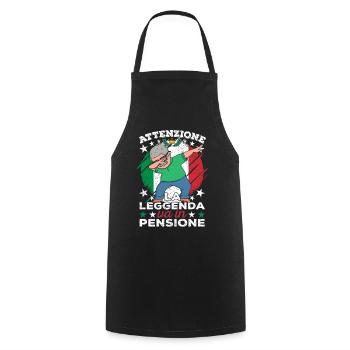 Rentner Rente Ruhestand Pensionato Geschenk - Kochschürze - Schwarz - Vorne - AI Model Male 185 dark (185cm)