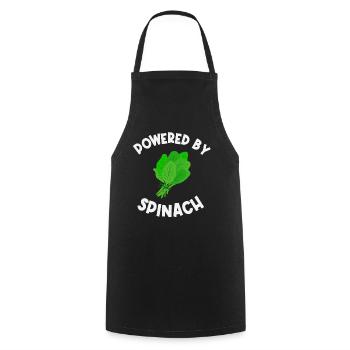 Spinach Gift - Cooking Apron - black - Front - AI Model Male 185 dark (185cm)