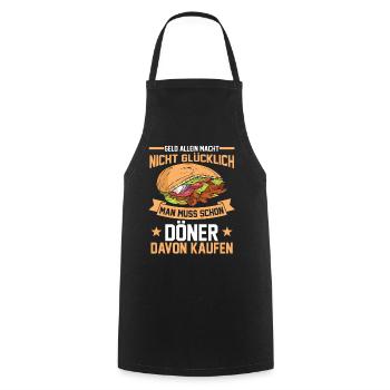 Döner - Kochschürze - Schwarz - Vorne - AI Model Male 185 dark (185cm)