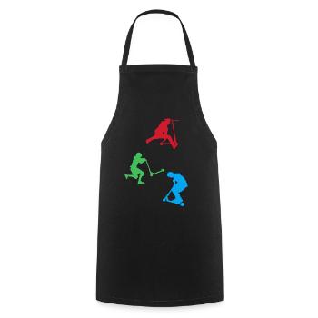Scooter Freestyle Stuntscooter Scooter Driver - Cooking Apron - black - Front - AI Model Male 185 dark (185cm)