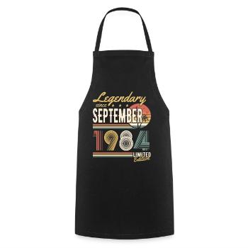Legendary since Septembre 1984 Limited Edition - Tablier de cuisine - noir - Devant - AI Model Male 185 dark (185cm)