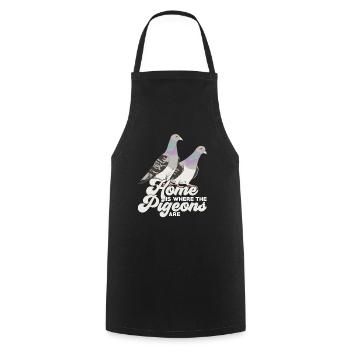 Pigeon Bird Pigeon Breeder Pigeon Fancier Gift - Cooking Apron - black - Front - AI Model Male 185 dark (185cm)