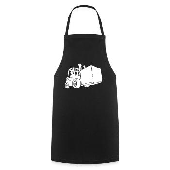 Forklift Driver Warehouseman Gift - Cooking Apron - black - Front - AI Model Male 185 dark (185cm)