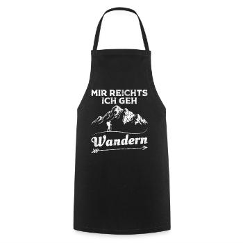 Mir reichts ich geh wandern Berge Wanderer - Kochschürze - Schwarz - Vorne - AI Model Male 185 dark (185cm)