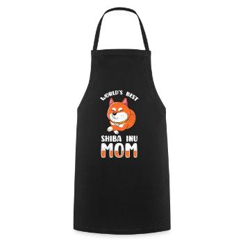 Shiba Inu Dog World's Best Shiba Inu Mom - Cooking Apron - black - Front - AI Model Male 185 dark (185cm)