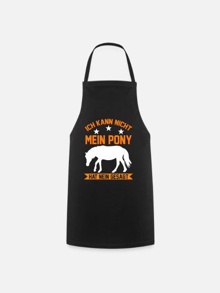 Pony Pferd Pony Ponybesitzer - Kochschürze - Schwarz